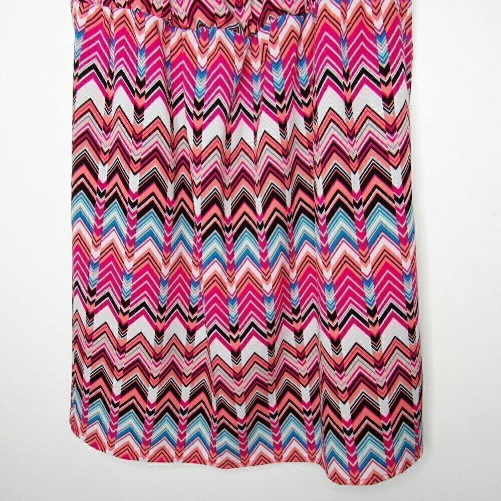 Derek Heart - Spaghetti Strapped Chevron Striped Dress - Large - Picture 3 of 7